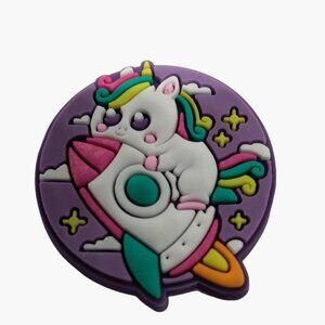 Unicorn Cat Shoe Charm Spaceship